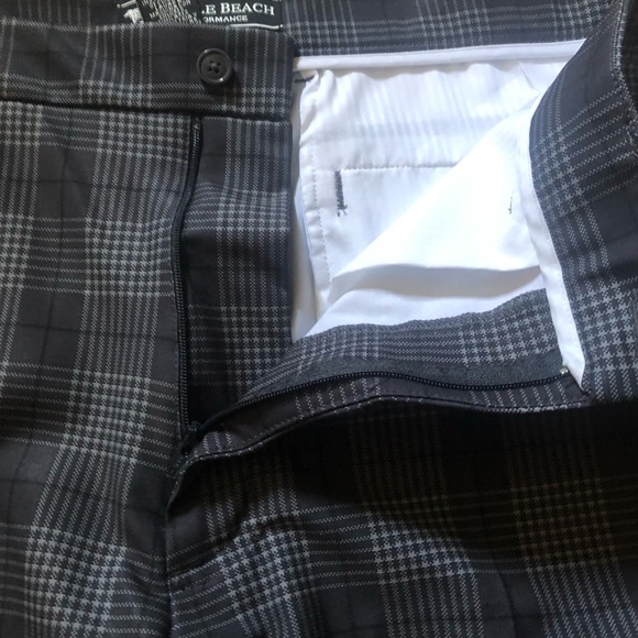 Men’s Pebble Beach Performance Golf Sport Casual shorts  pockets zipper plaid - Picture 6 of 10